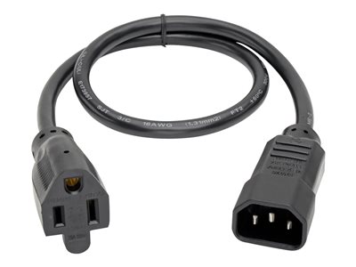 Tripp Lite Standard Computer Power Cord 10A 18AWG C14 to 5-15R