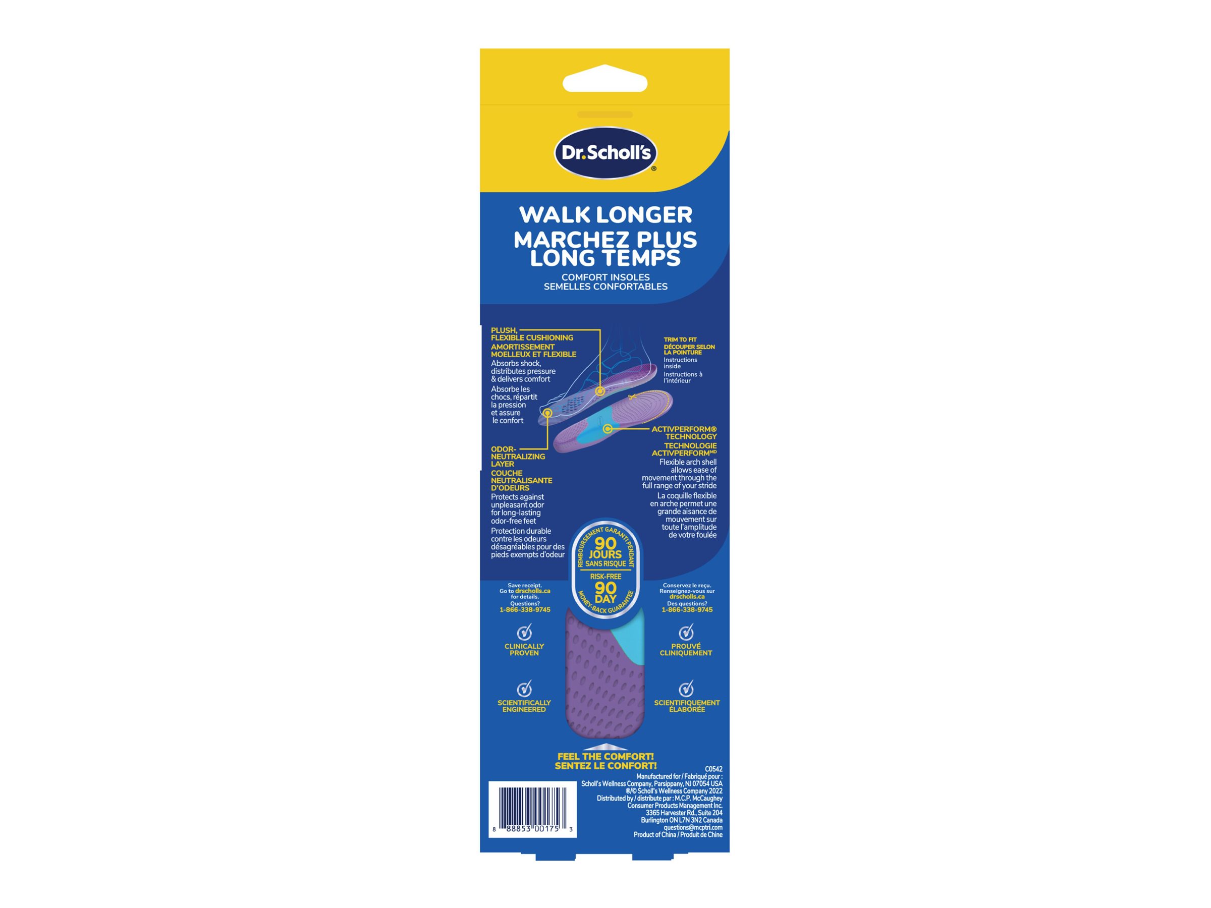 Dr. Scholl's Athletic Series Walk Longer Insoles - Women's - 6-10