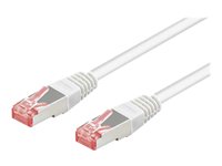 goobay CAT 6 Kabel med afskærmning med folie og kobberfletning (SFTP 20m Netværkskabel Hvid