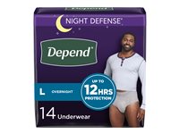 Depend Night Defense Men's Incontinence Underwear - 14 x Large