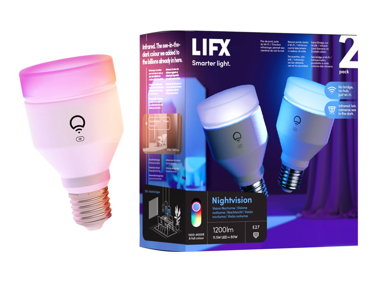 LIFX Night 1200lm A60 E27 Edison 2pcs