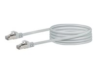 Schwaiger CAT 6 Kabel med afskærmning med folie og kobberfletning (SFTP 1m Netværkskabel Hvid