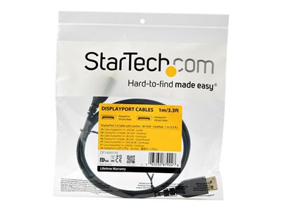 StarTech.com 3ft/1m VESA Certified DisplayPort 1.4 Cable, 8K 60Hz HBR3 HDR, Super UHD DisplayPort to DisplayPort Monitor Cord, Ultra HD 4K 120Hz DP 1.4 Slim Video Cable M/M DP Connectors - DP 1.4 Latching Cable
