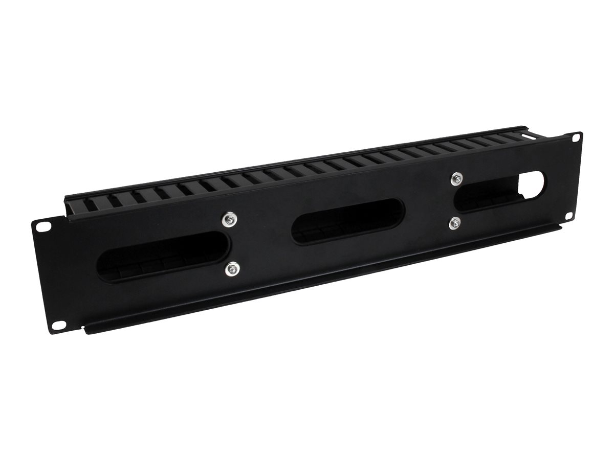 StarTech.com Horizontal 2U Server Rack Cable Management Finger Duct w/ Cover - 19" Network Rack Wire Duct Raceway Panel - Slotted Wire Duct (CMDUCT2U) - stojanový panel pro uspořádání kabelů - 2U – foto 2