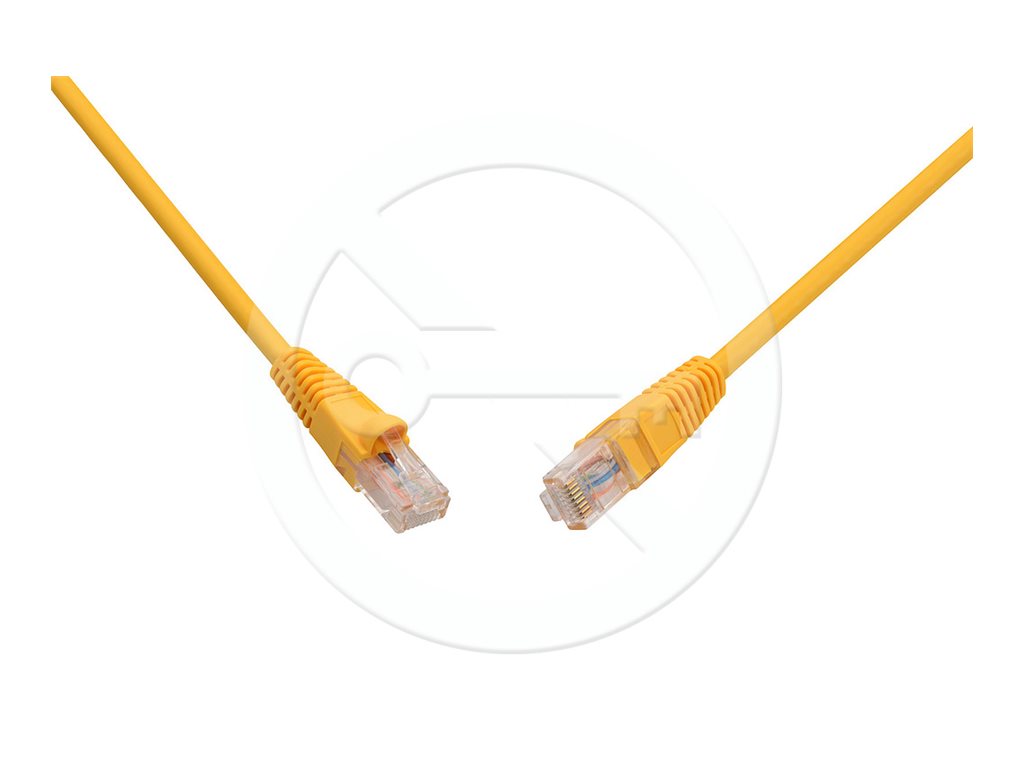 Patch kabel CAT6 UTP PVC 50cm žlutý