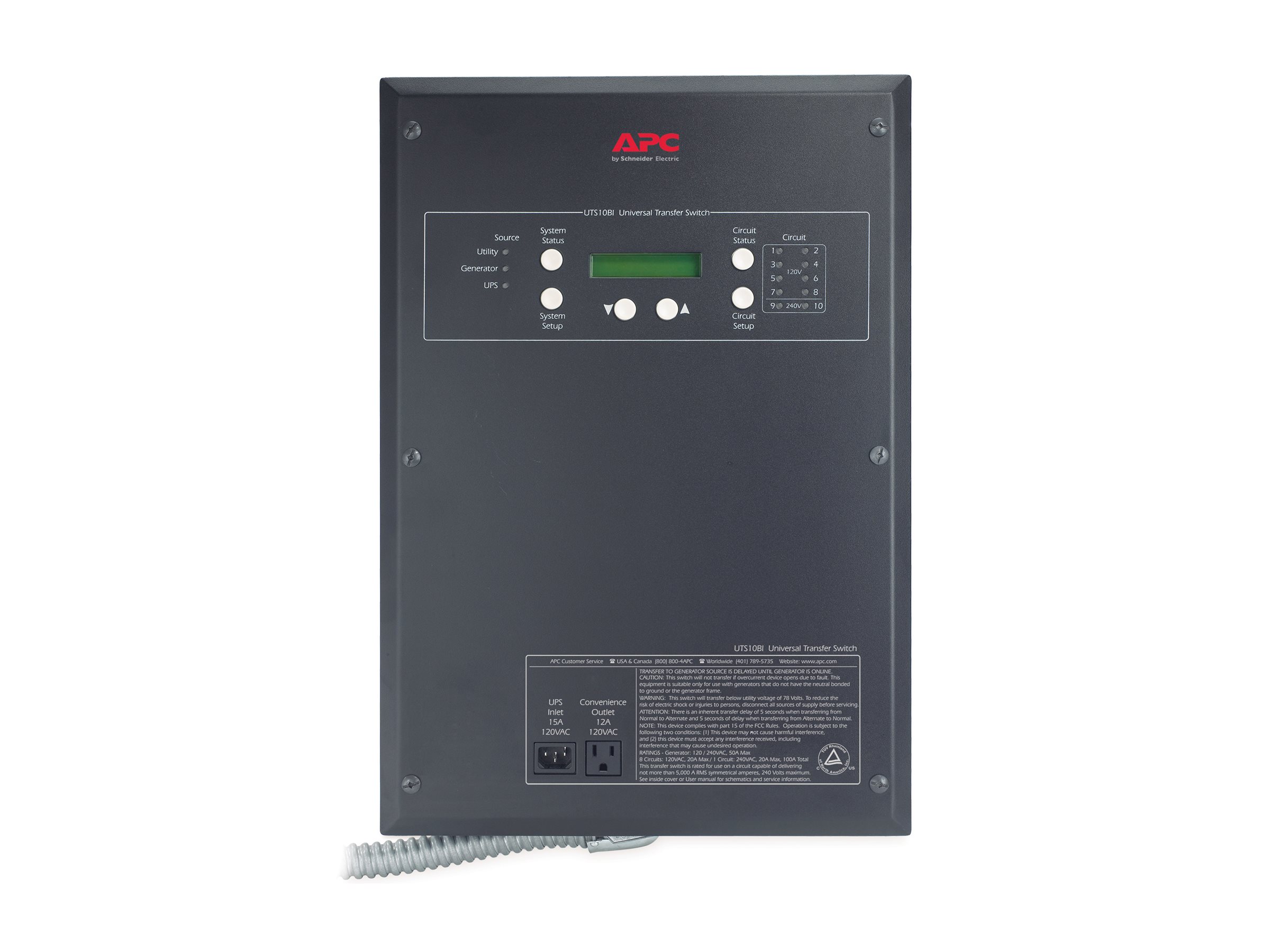UNIVERSAL TRANSFER SW 10CIRCUIT 120/240V