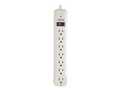 Tripp Lite Protect It! 7-Outlet Surge Protector, 25 ft. Cord, 1080 Joules, Diagnostic LED, Light Gray Housing