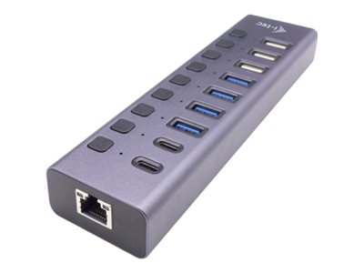 hub - USB-A/USB-C, with LAN - 9 ports