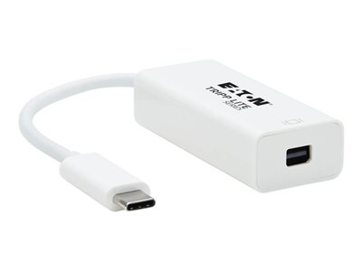 Tripp Lite USB-C to Mini DisplayPort Adapter Cable (M/F) with Equalizer, 8K UHD, HDR, DP 1.4, White, 6in