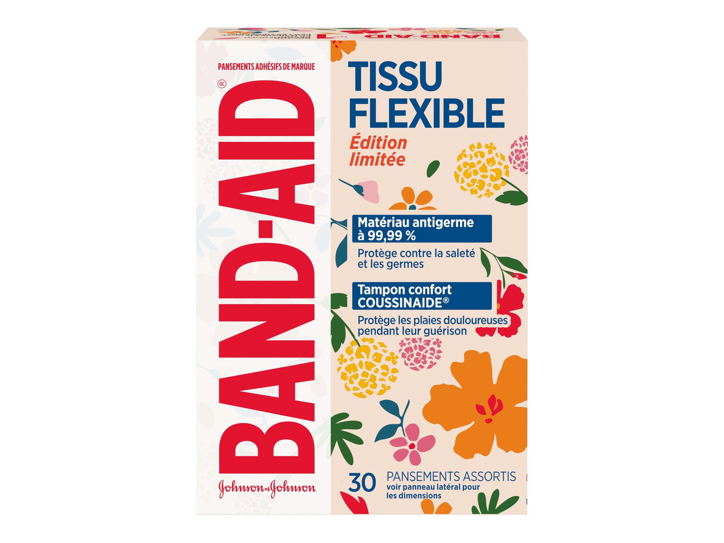 BAND-AID Flexible Fabric Bandages - Wildflower - Assorted - 30's