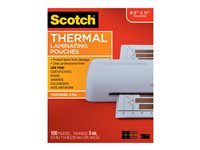 Scotch 100-pack clear 8.9 in x 11.5 in lamination pouches