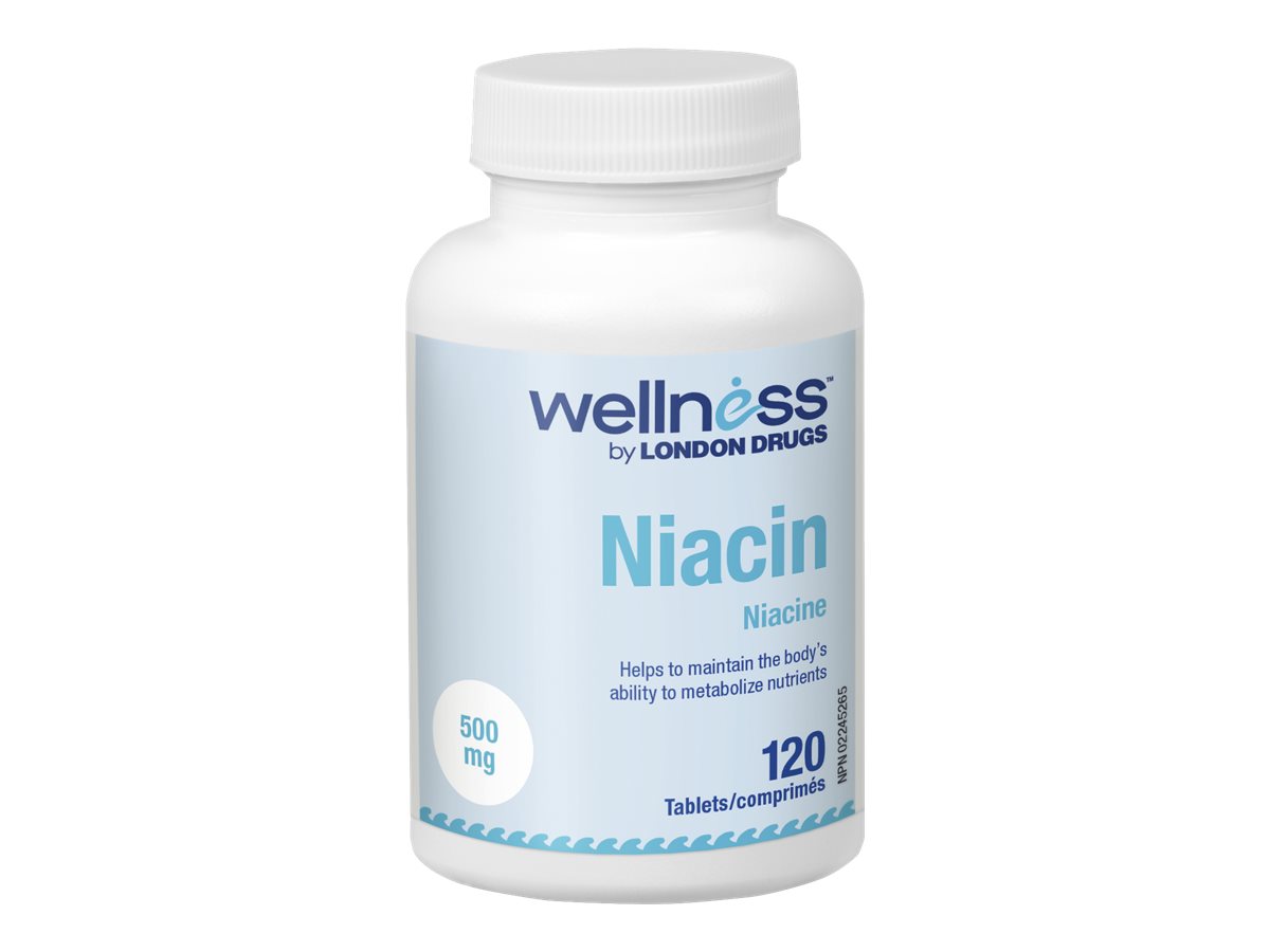 Wellness by London Drugs Niacin - 500mg - 120s