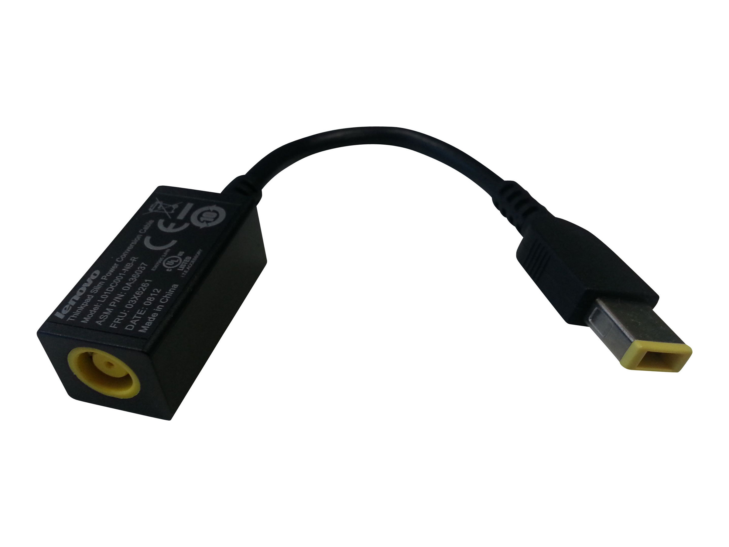 LENOVO 0B47046 ThinkPad Slim Power Conversion Cable (round Adaptor to Square X1 Carbon)