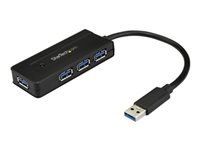StarTech.com Hub USB 3.0 à 4 ports - Mini hub avec port de charge - Adaptateur d'alimentation inclus (ST4300MINI)