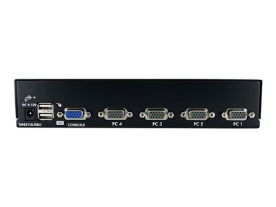 StarTech.com 4-Port USB KVM Swith with OSD - TAA Compliant - 1U Rack Mountable VGA KVM Switch (SV431DUSBU)