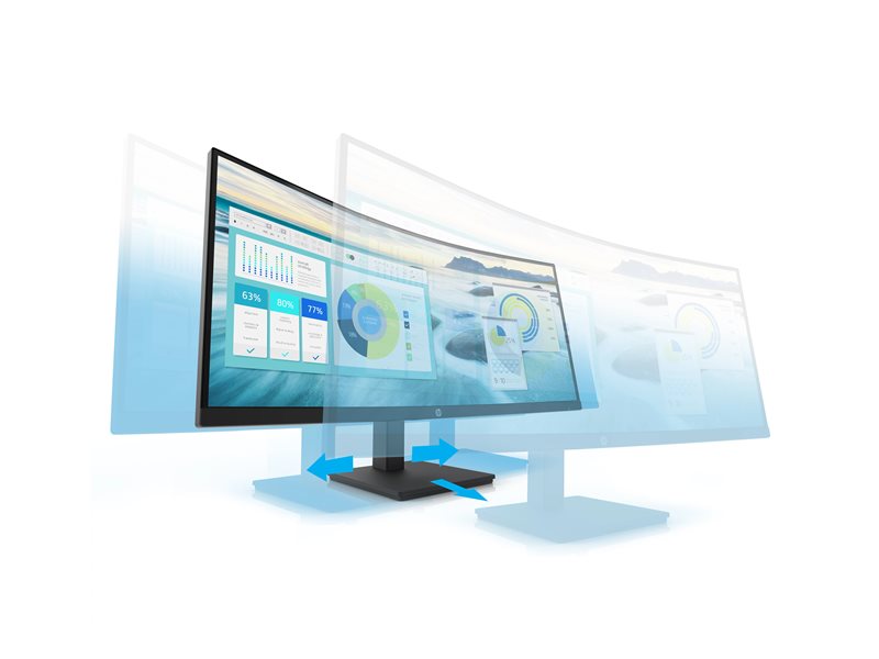 Moniteur HP P34hc G4 34'' WQHD VA Incurvé 5 ms GtG 250nits HDMI/ Display Port/ U