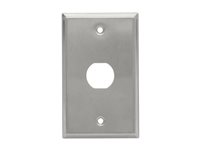 Eaton Tripp Lite Series RJ45 Bulkhead Wall Plate 1 Cutout Industrial Metal Single Gang TAA - faceplate - TAA Compliant