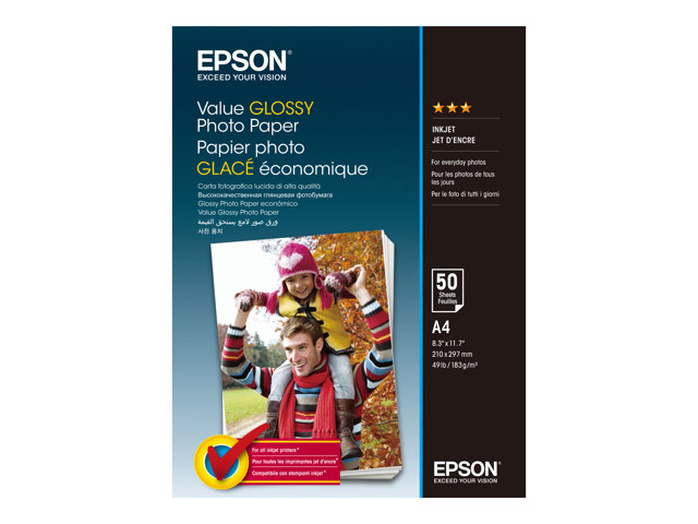 Image of Epson Value - photo paper - glossy - 50 sheet(s) - A4 - 183 g/m²