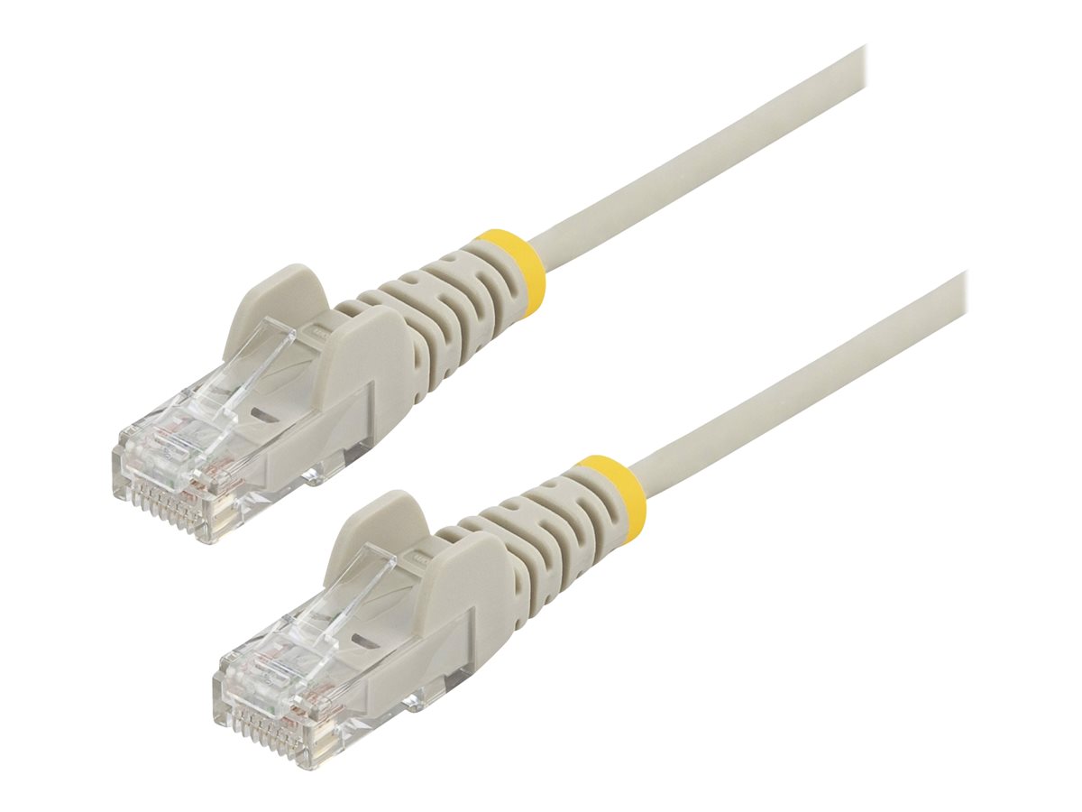 Startech 1ft Slim LSZH CAT6 Ethernet Cable, 10 Gigabit Snagless RJ45 100W PoE Patch Cord, CAT 6 10GbE UTP Network Cable w/Strain Relief, Gray, ETL/Low Smoke Zero Halogen