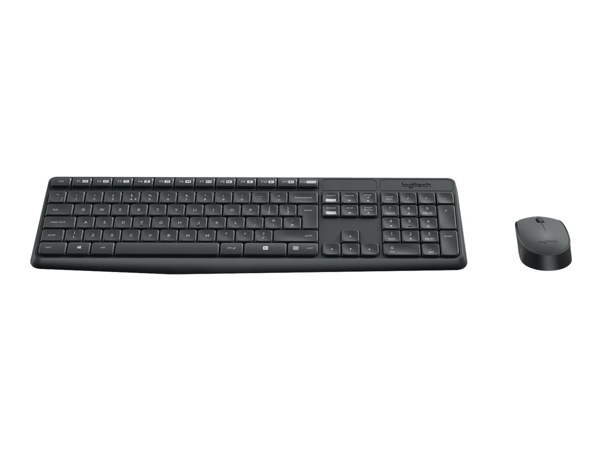 Logitech MK235 - Tastatur-und-Maus-Set - kabellos - 2.4 GHz - Deutsch