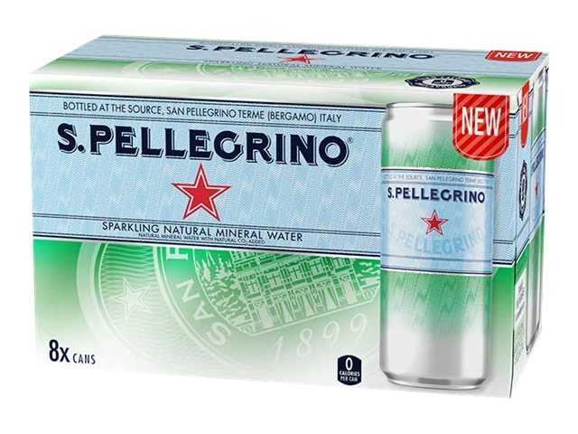 San Pellegrino Carbonated Natural Mineral Water - 8x330ml