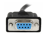 StarTech 1m Black DB9 RS232 Serial Null Modem Cable F/F - DB9 Female to Female - 9 pin RS232 Null Modem Cable - 1 meter, Blac