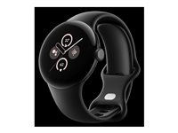 Google Pixel Watch 2 Polished silver aluminum smart watch with active band fluoroelastomer 