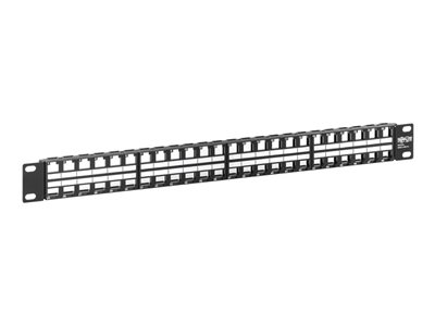 Eaton Tripp Lite Series 48-Port 1U Rack-Mount Unshielded Blank Keystone/Multimedia Patch Panel, RJ45 Ethernet, USB, HDMI, Cat5e/6