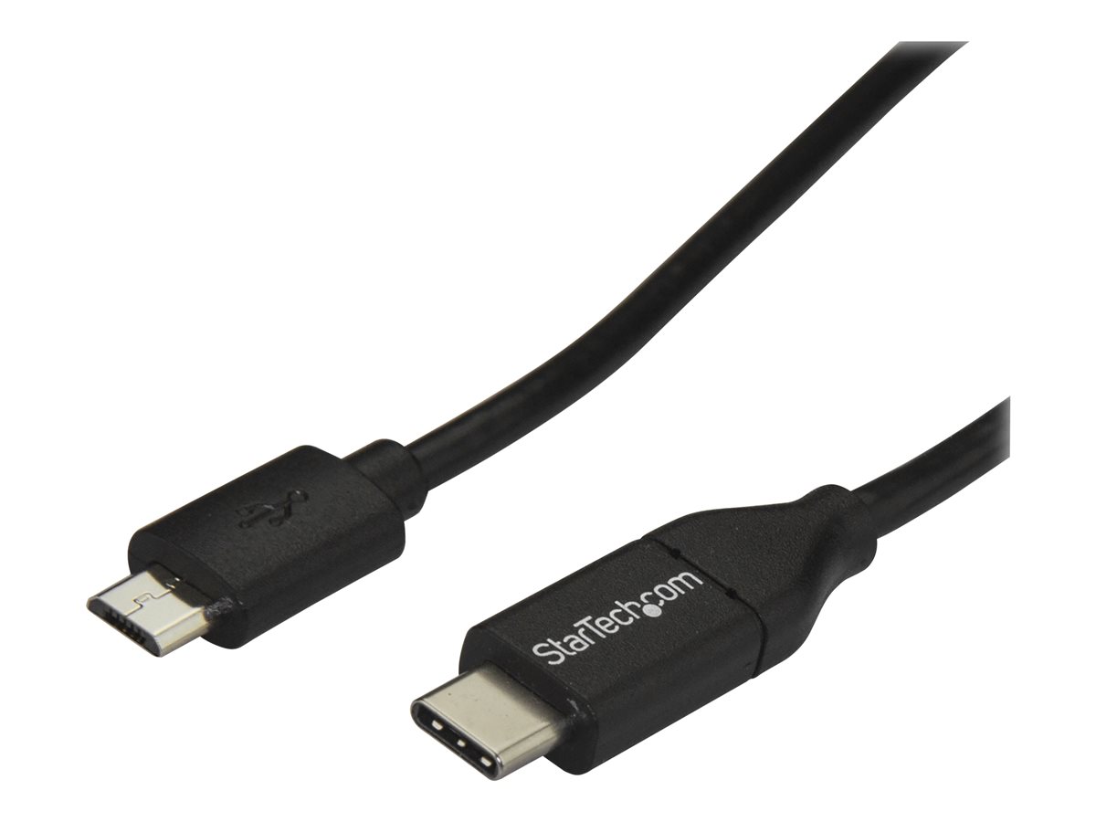 StarTech.com USB C to Micro USB Cable 2m 6ft - USB-C to Micro USB Charge Cable - USB 2.0 Type C to Micro B - Thunderbolt 3 Compatible (USB2CUB2M) - USB kabel typ C - USB-C do Micro USB typ B - 2 m