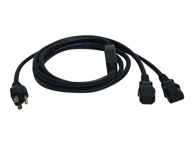 Tripp Lite 6ft Power Cord Y Splitter Cable 5-15P to 2xC13 10A 18AWG 6'