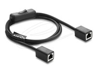 Delock CAT 6 Foldet uskærmet snoet par (F/UTP) Netværkskabel Sort