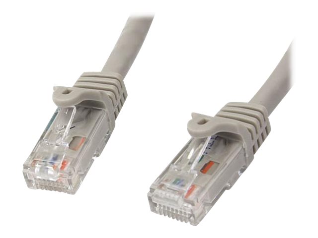 Image of StarTech.com 2m CAT6 Ethernet Cable, 10 Gigabit Snagless RJ45 650MHz 100W PoE Patch Cord, CAT 6 10GbE UTP Network Cable w/Strain Relief, Grey, Fluke Tested/Wiring is UL Certified/TIA - Category 6 - 24AWG (N6PATC2MGR) - patch cable - 2 m - grey
