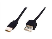 ASSMANN USB 2.0 USB forlængerkabel 3m Sort