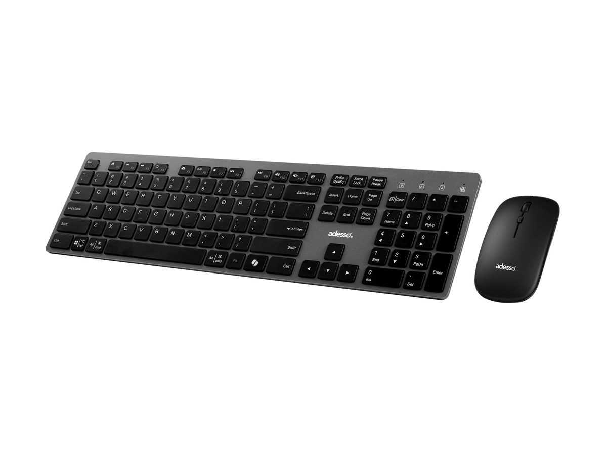 MULTI OS WRLS SCISSOR SWITCH DESKTOP KEYBOARD AND MOUSE – Adesso