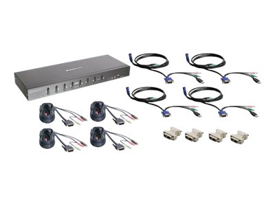 IOGEAR MiniView Pro GCS1208KIT2 8-Port Dual Link DVI KVMP Switch with Cable and Adapter Set