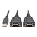 Eaton Tripp Lite Series 2-Port USB to DB9 Serial FTDI Adapter Cable with COM Retention (M/M), 6 ft. (1.83 m)