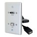 C2G HDMI and USB Pass Through Single Gang Wall Plate - Brushed Aluminum