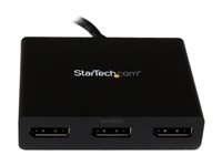 Startech 3-Port Multi Monitor Adapter, Mini DisplayPort 1.2 to 3x DisplayPort MST Hub, Triple 1080p or Dual 4K 30Hz, mDP to DP MST Video Splitter for Extended Desktop on Windows PCs - Multi Stream Transport (MSTMDP123DP) - video splitter - 3 ports