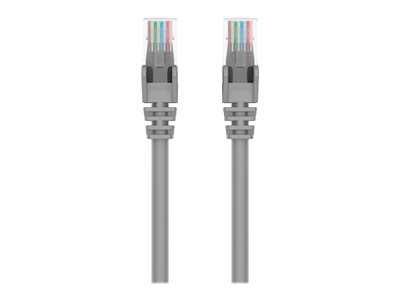 Belkin 15ft CAT6 Ethernet Patch Cable Snagless, RJ45, M/M, Gray