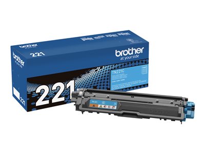 Brother TN221C - Cyan - original - toner cartridge - for Brother HL-3140, HL-3170, HL-3180, MFC-9130, MFC-9330, MFC-9340