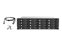 QNAP TL-R1620Sep-RP - Hard drive array - 16 bays (SATA-600 / SAS-3) - SAS 12Gb/s (external) - rack-mountable - 3U