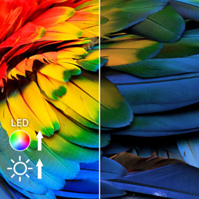 Tydeligt forbedret LED-lysstyrke