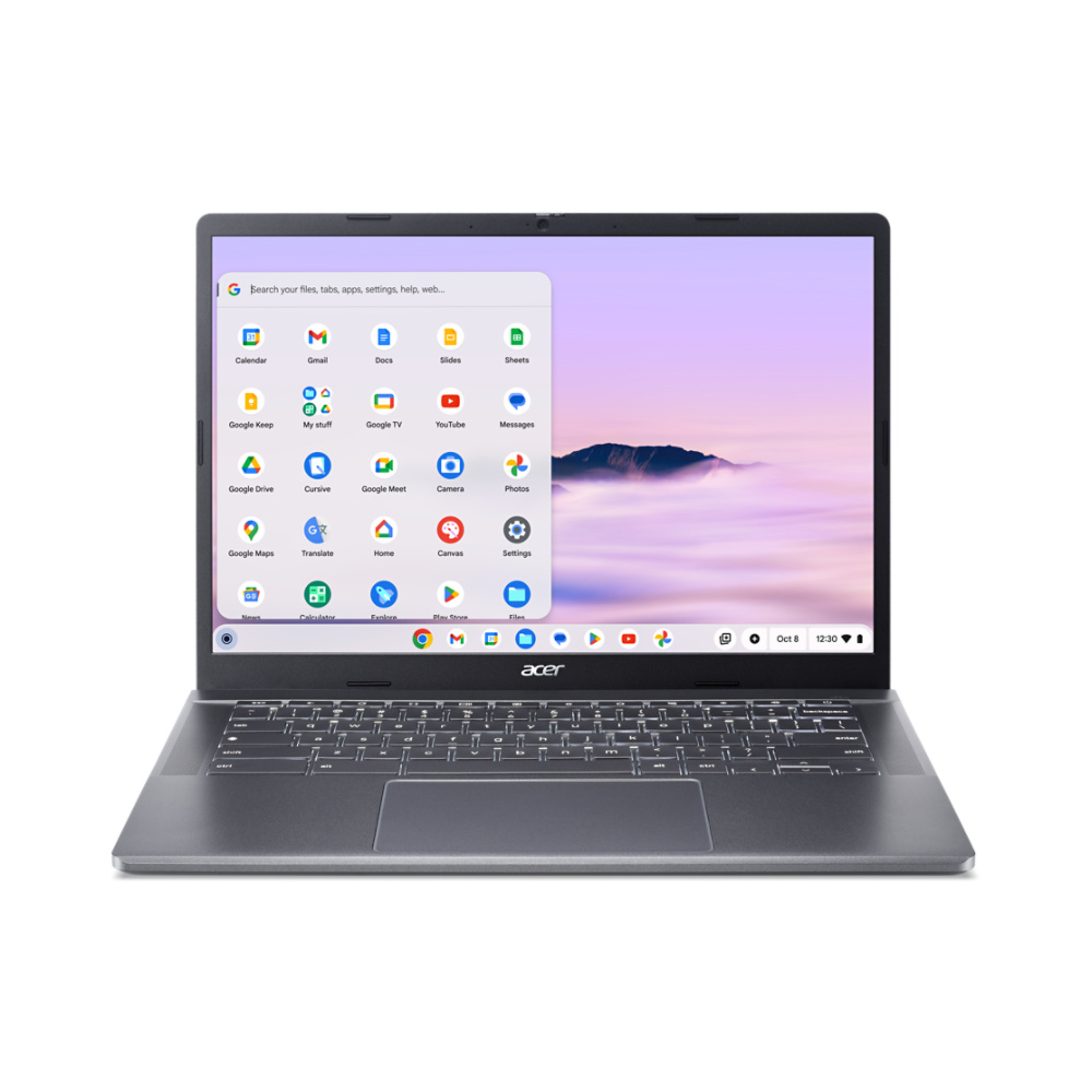 slide 1 of 8, show larger image, chromebook plus 514 cb514-3h-r16g chromebook