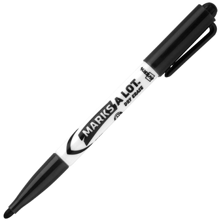 Marks A Lot Desk-Style Dry Erase Marker Value Pack, Broad Chisel Tip,  Black, 36/Pack (