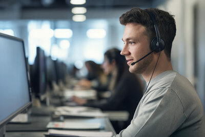 IMPACT 100 MS Mono USB-C+AMono wired headset, Teams certified