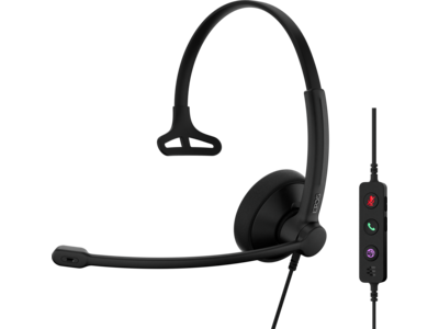 IMPACT 100 MS Mono USB-C+AMono wired headset, Teams certified