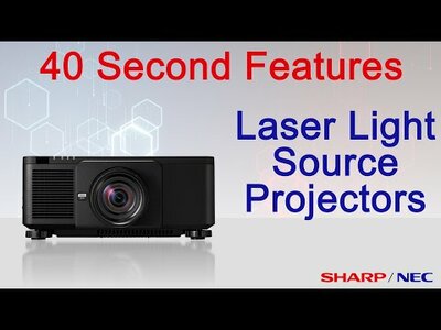 slide 1 of 11, zoom in, 5200 center lumen, wxga, lcd, laser entry installation projector