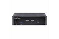 folie 3 von 5, vergrößern, 2-port usb c kvm switch, kvm umschalter mit 4k 60hz displayport uhd hdr video, thunderbolt 3/4 und usb c dp alt mode, audio, 4x usb, 2x usb-a 5 gbit/s hub, hot key switching (sv231dpuca)