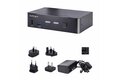 folie 5 von 5, vergrößern, 2-port usb c kvm switch, kvm umschalter mit 4k 60hz displayport uhd hdr video, thunderbolt 3/4 und usb c dp alt mode, audio, 4x usb, 2x usb-a 5 gbit/s hub, hot key switching (sv231dpuca)
