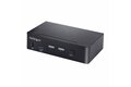 folie 1 von 5, vergrößern, 2-port usb c kvm switch, kvm umschalter mit 4k 60hz displayport uhd hdr video, thunderbolt 3/4 und usb c dp alt mode, audio, 4x usb, 2x usb-a 5 gbit/s hub, hot key switching (sv231dpuca)